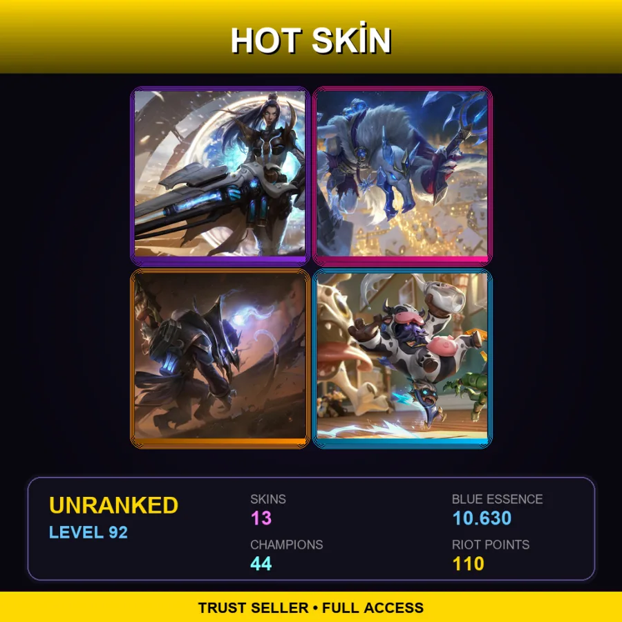 LAS | Lv92 | Unranked | 13 Skin | 44 Champ — Street Demons Brand