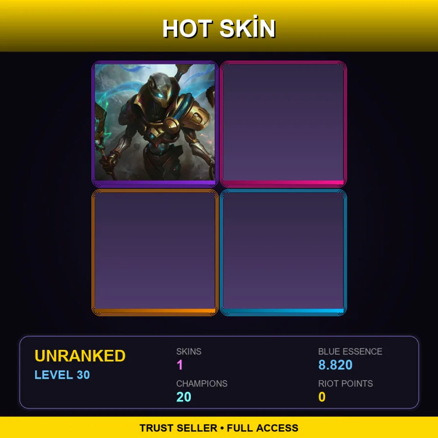 EUNE | Lv30 | Unranked | 1 Skin | 20 Champ