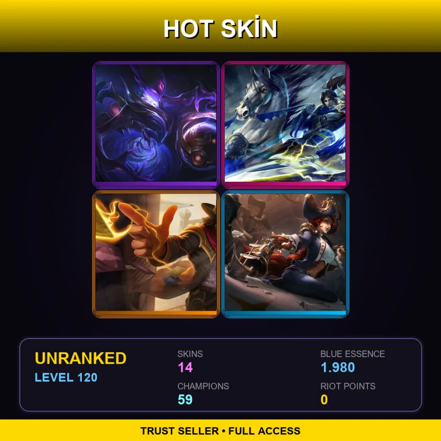 LAS | Lv120 | Unranked | 14 Skin | 59 Champ