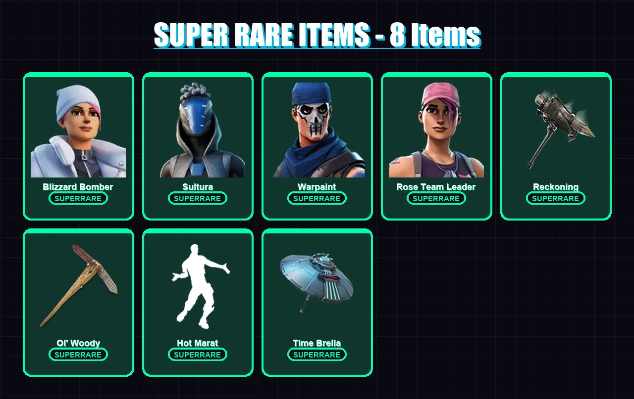 [PC/XBOX] | Blizzard Bomber | Sultura | Warpaint | Rose Team Leader | Midas | 146 skin | 206 pickaxe | 209 emote | 177 glider | Lv3477