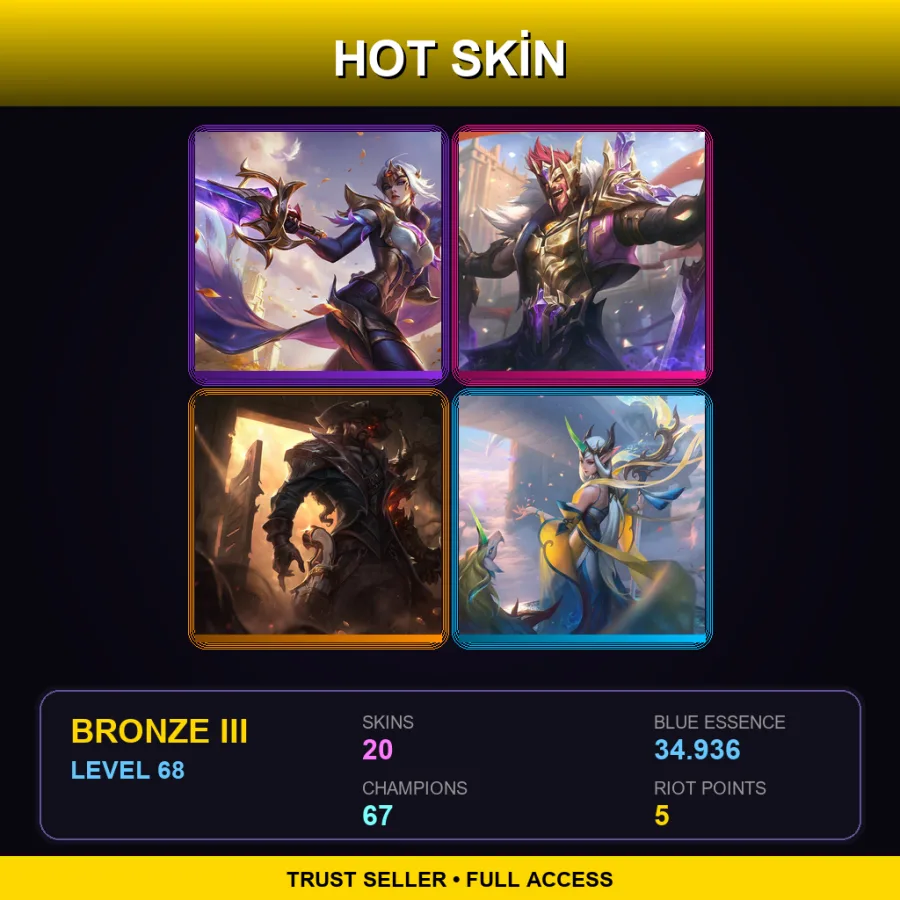 TR | Lv68 | Bronze III | 20 Skin | 67 Champ