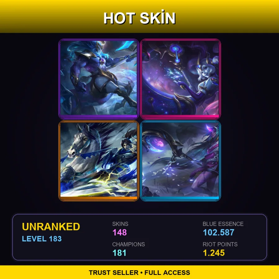 SG | Lv183 | Unranked | 148 Skin | 181 Champ — Cosmic Charger Hecarim