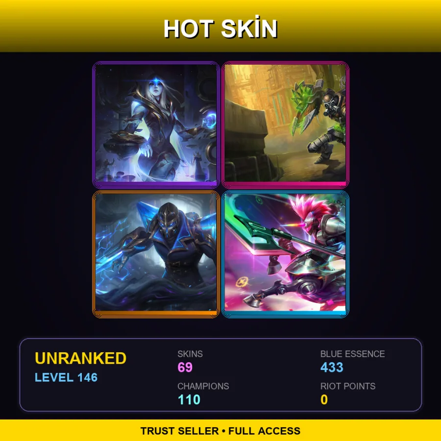 VN | Lv146 | Unranked | 69 Skin | 110 Champ