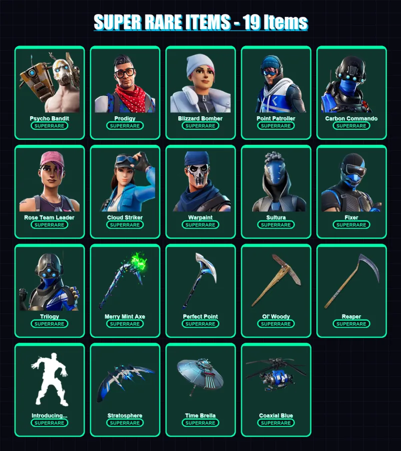[PS4/PS5/XBOX/PC] | Psycho Bandit | Prodigy | Blizzard Bomber | 103 skin | Lv1670