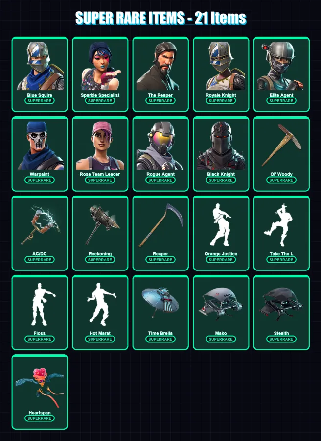 [PC/XBOX/PSN] | Blue Squire | Sparkle Specialist | The Reaper | Royale Knight | Elite Agent | 205 skin | 203 pickaxe | 193 emote | 180 glider | Lv25