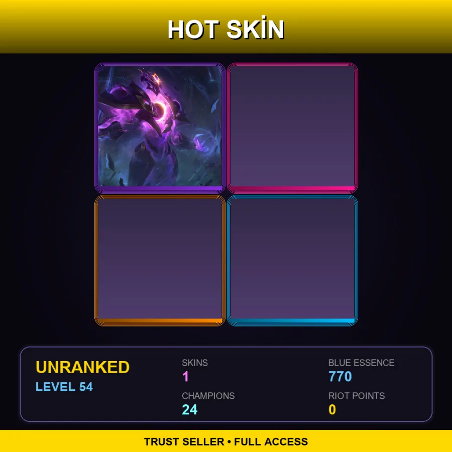 EUW | Lv54 | Unranked | 1 Skin | 24 Champ