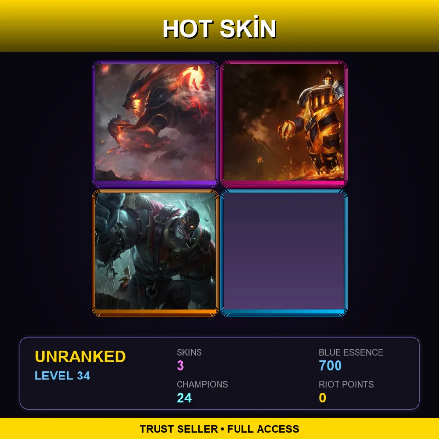 LAS | Lv34 | Unranked | 3 Skin | 24 Champ