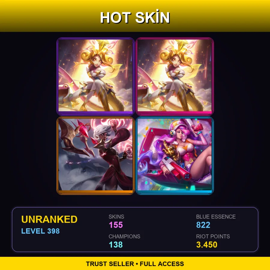 EUW | Lv398 | Unranked | 155 Skin | 138 Champ — Woad King Darius