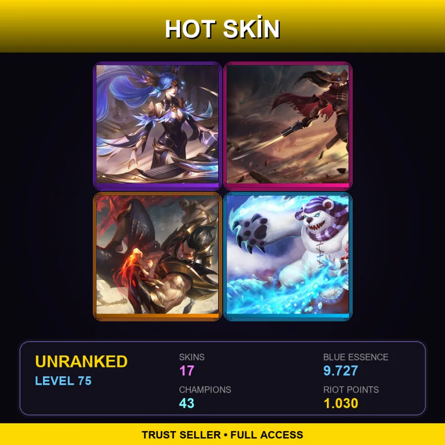 LAS | Lv75 | Unranked | 17 Skin | 43 Champ