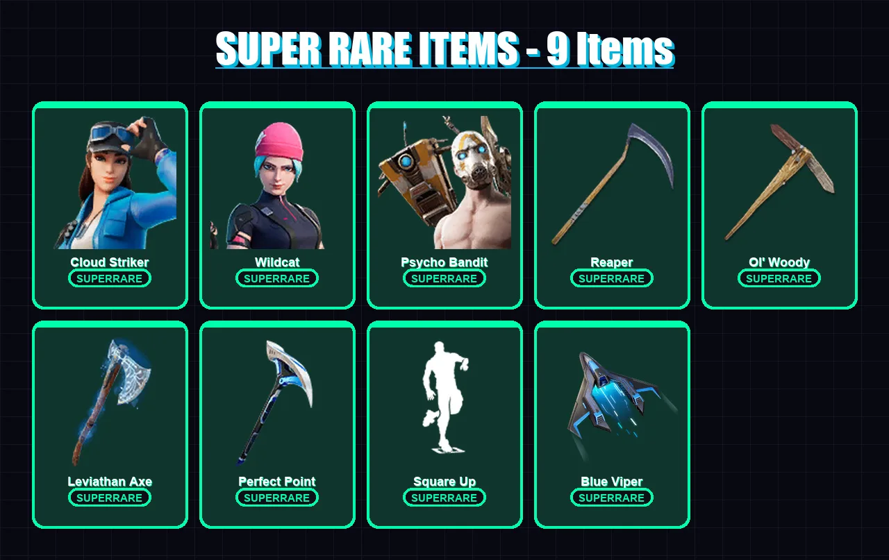 [PC/XBOX] | Cloud Striker | Wildcat | Psycho Bandit | Raz | Predator | 79 skin | 70 pickaxe | 57 emote | 40 glider | Lv775 — Fortnite account
