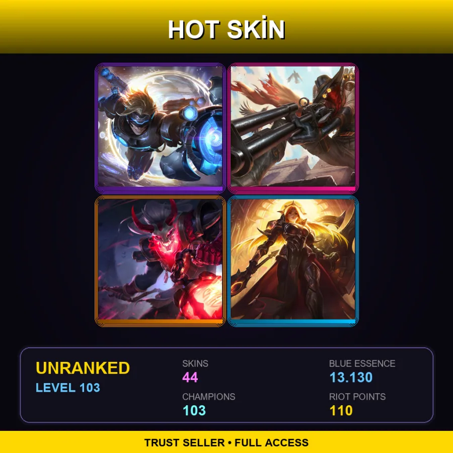 EUNE | Lv103 | Unranked | 44 Skin | 103 Champ — Scorched Earth Xerath