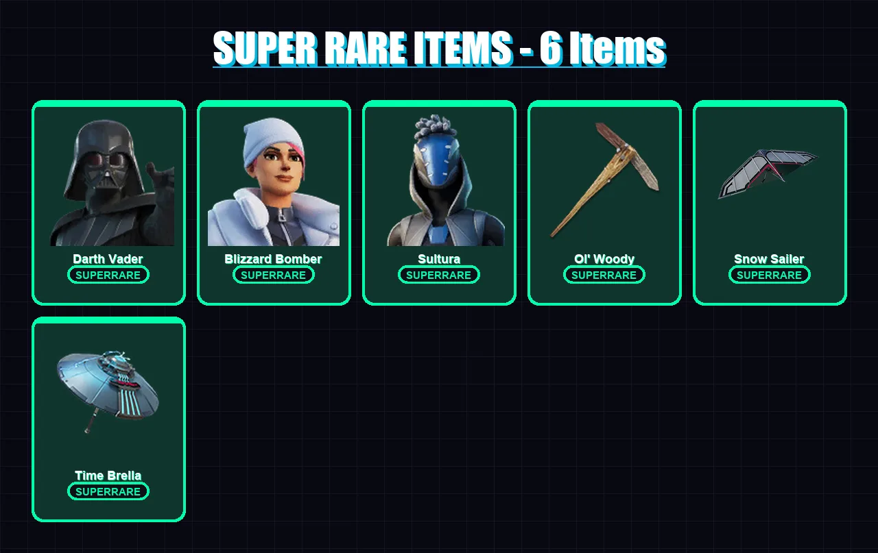 [PS4/PS5/PC] | Darth Vader | Blizzard Bomber | Sultura | Valeria | Malik | 177 skin | 196 pickaxe | 174 emote | 156 glider | Lv2279