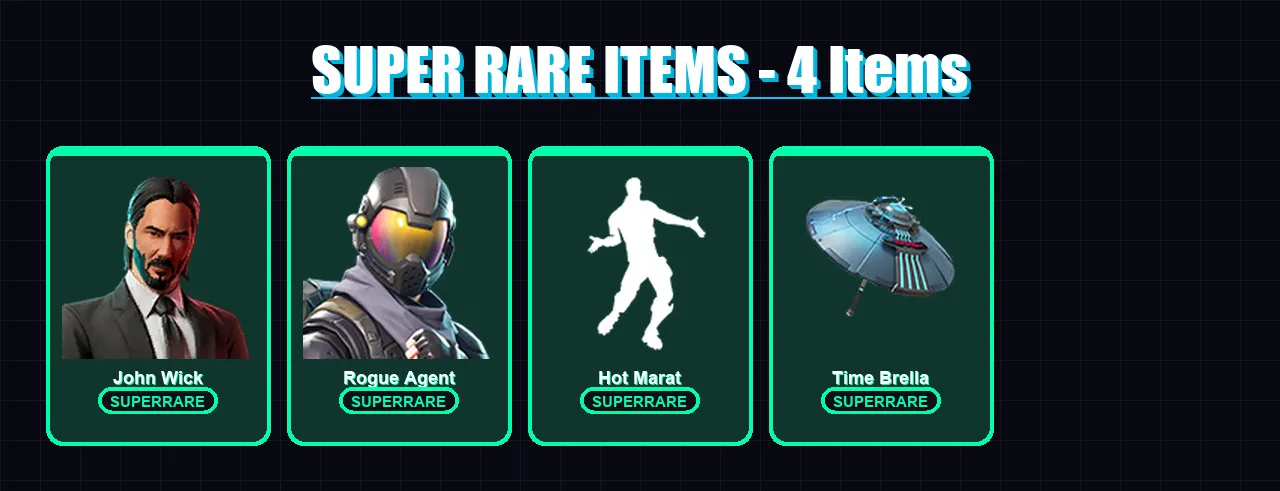 [PC] | John Wick | Rogue Agent | Catalyst | Peter Griffin | Hybrid | 79 skin | 95 pickaxe | 87 emote | 79 glider | Lv1114