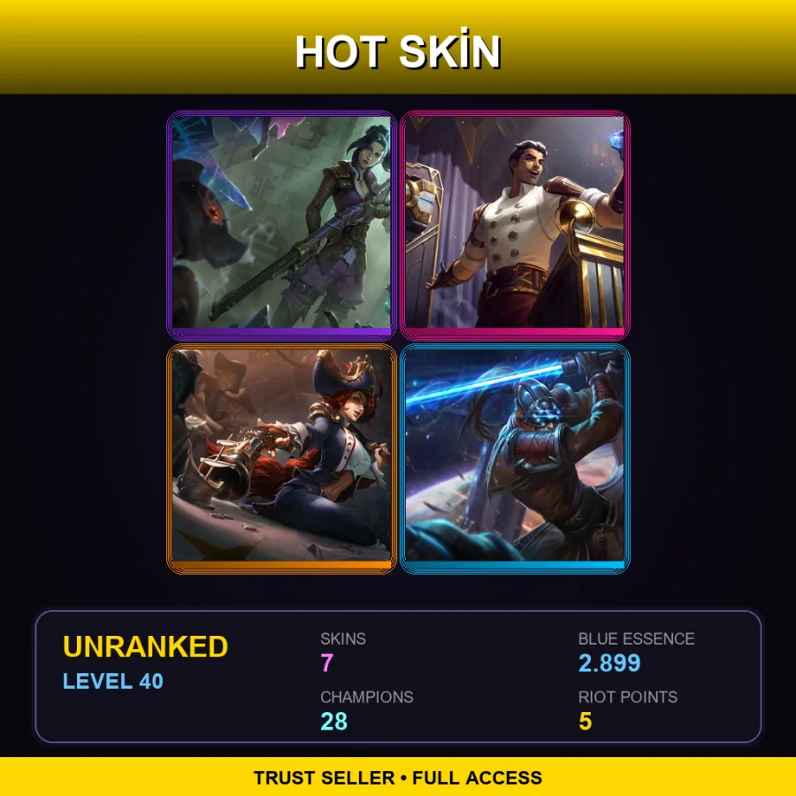 LAS | Lv40 | Unranked | 7 Skin | 28 Champ