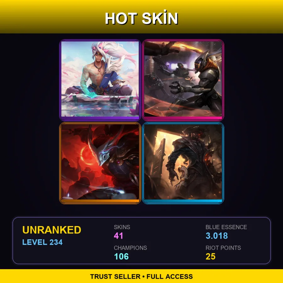 JP | Lv234 | Unranked | 41 Skin | 106 Champ — Sentinel Olaf