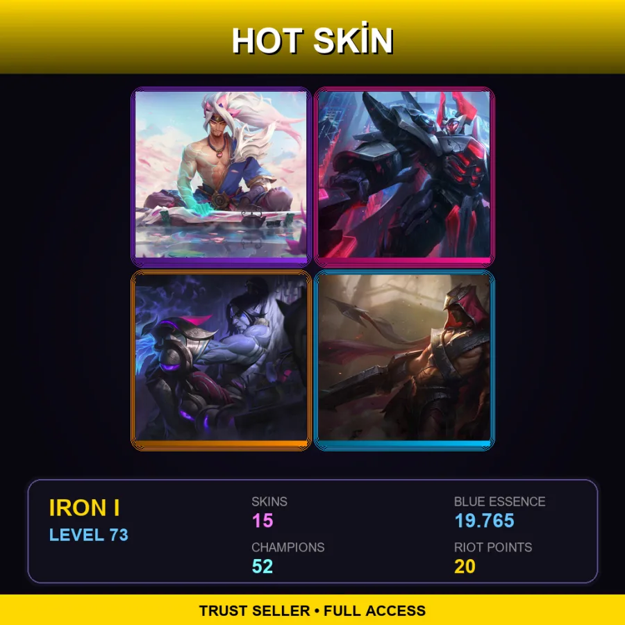 BR | Lv73 | Iron I | 15 Skin | 52 Champ