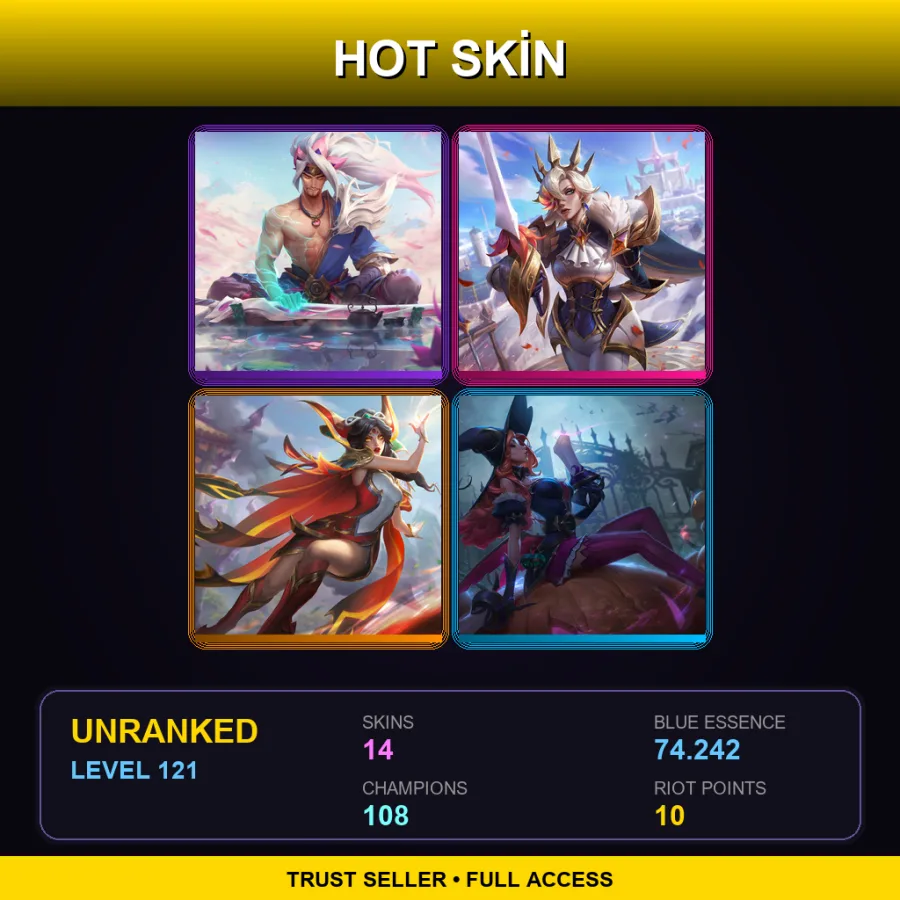 VN | Lv121 | Unranked | 14 Skin | 108 Champ