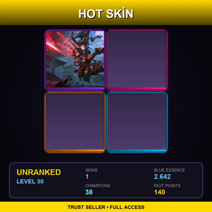 LAS | Lv30 | Unranked | 1 Skin | 38 Champ