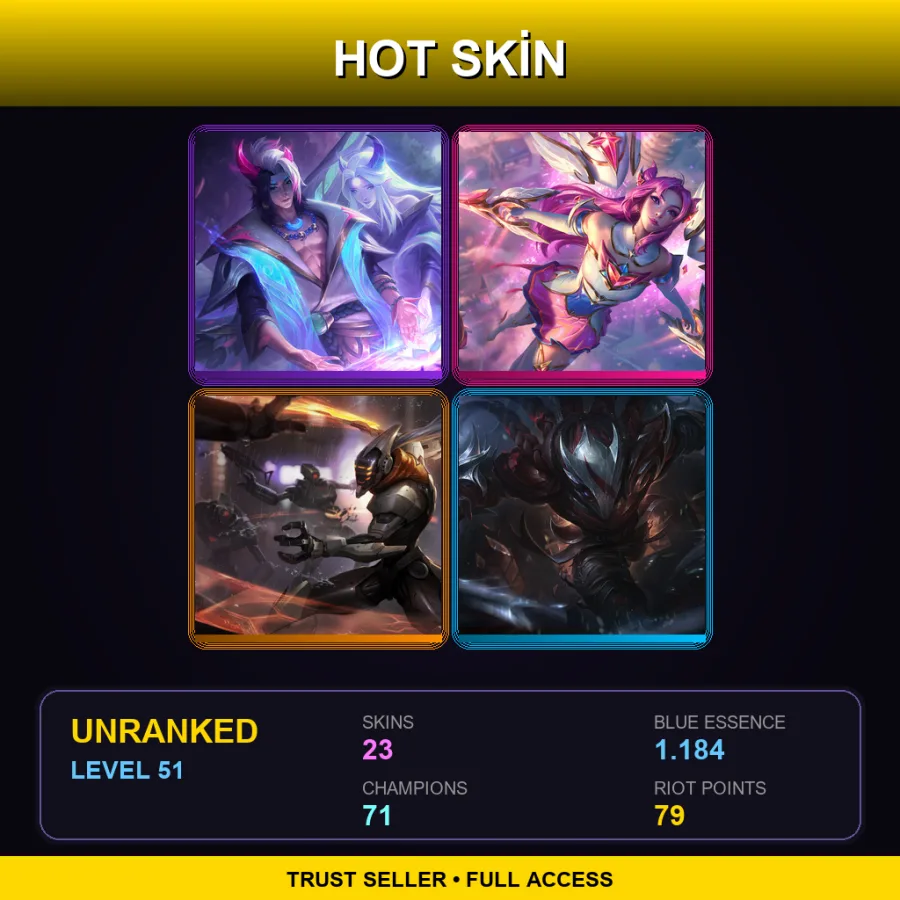 EUNE | Lv51 | Unranked | 23 Skin | 71 Champ — Arclight Yorick