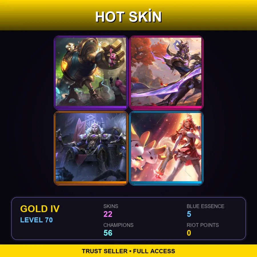 BR | Lv70 | Gold IV | 22 Skin | 56 Champ