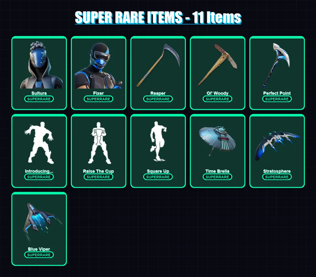 [PC/XBOX] | Sultura | Fixer | Predator | Ronin | The Foundation | 82 skin | 118 pickaxe | 68 emote | 94 glider | Lv1552