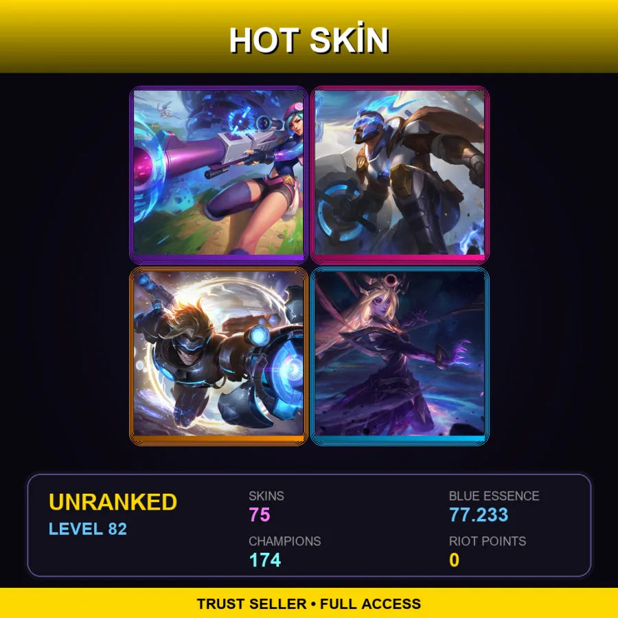 VN | Lv82 | Unranked | 75 Skin | 174 Champ