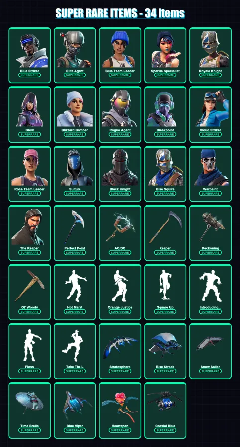 [PS4/PS5/XBOX/PC] | Blue Striker | Elite Agent | Blue Team Leader | 287 skin | Lv3006