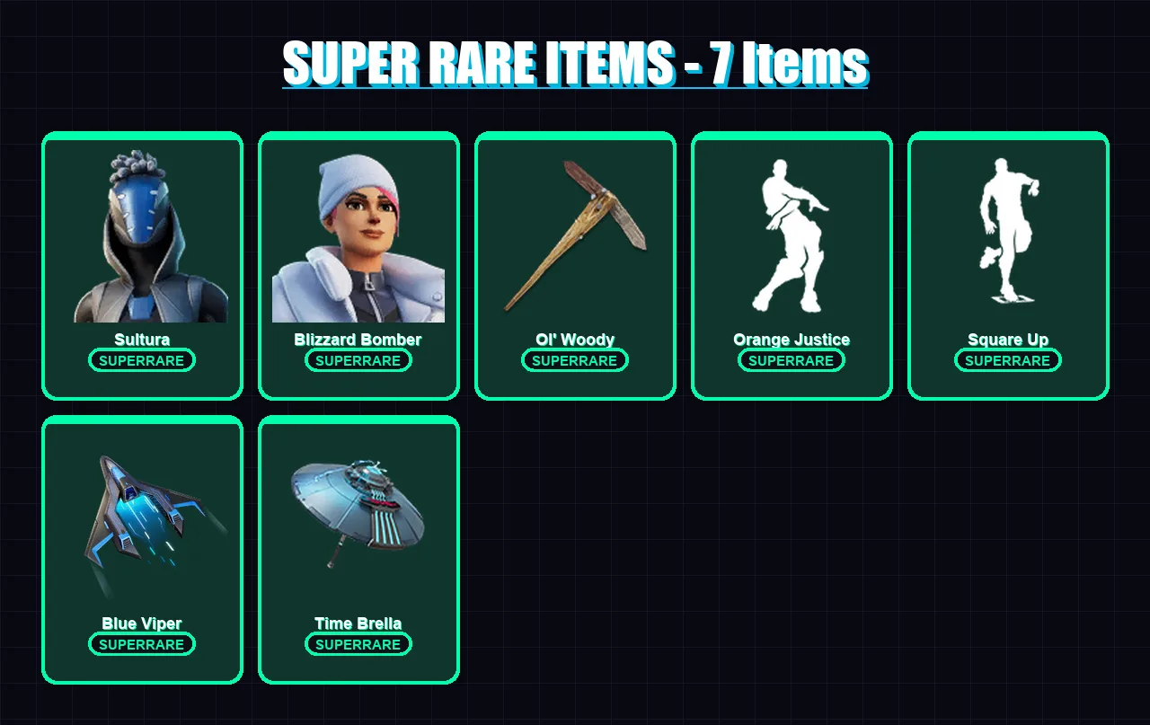 [PS4/PS5/XBOX/PC] | Sultura | Blizzard Bomber | Deadpool | Snap | Joey | 116 skin | 135 pickaxe | 83 emote | 115 glider | Lv1836