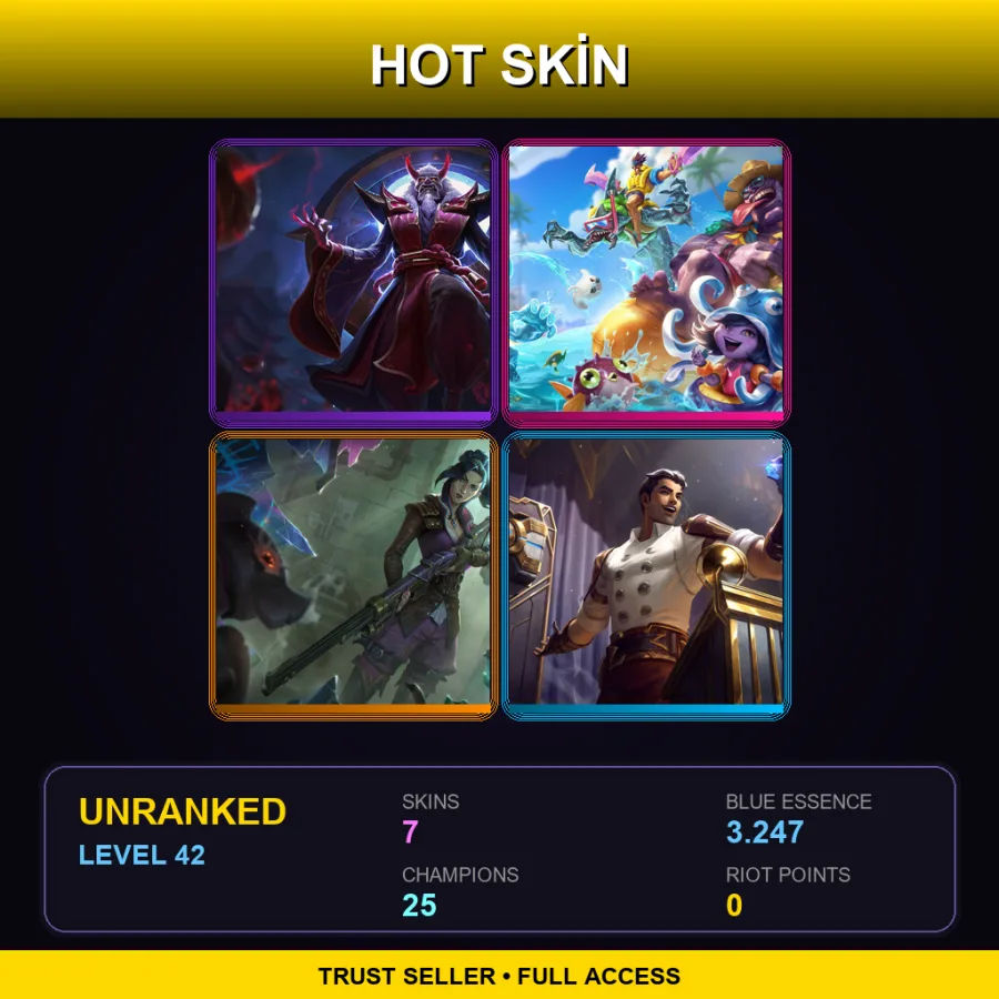 LAS | Lv42 | Unranked | 7 Skin | 25 Champ
