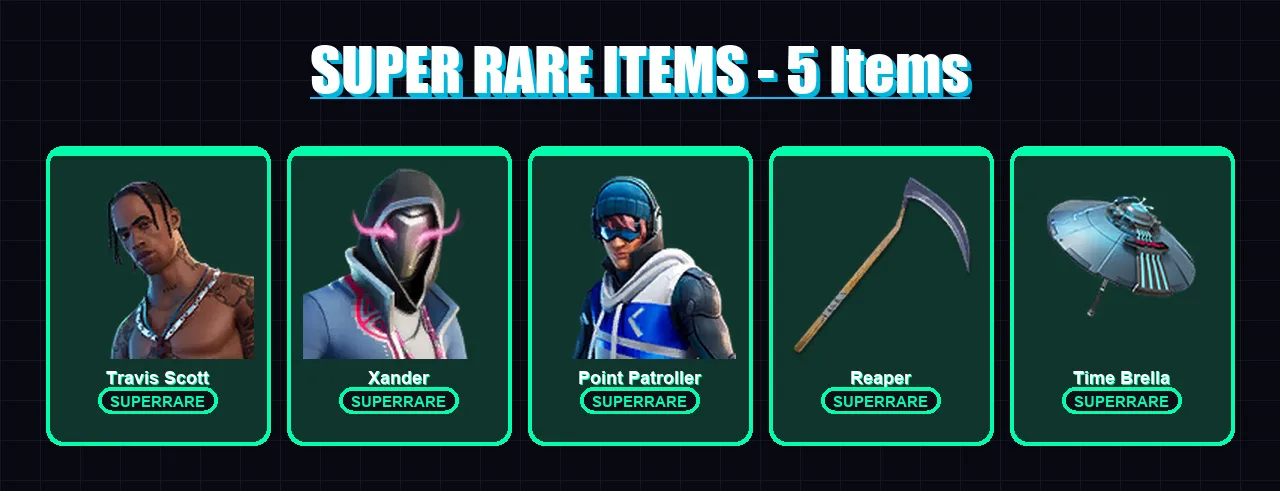 [PS4/PS5/XBOX/PC] | Travis Scott | Xander | Point Patroller | The Foundation | The Ageless | 77 skin | 172 pickaxe | 98 emote | 136 glider | Lv2750