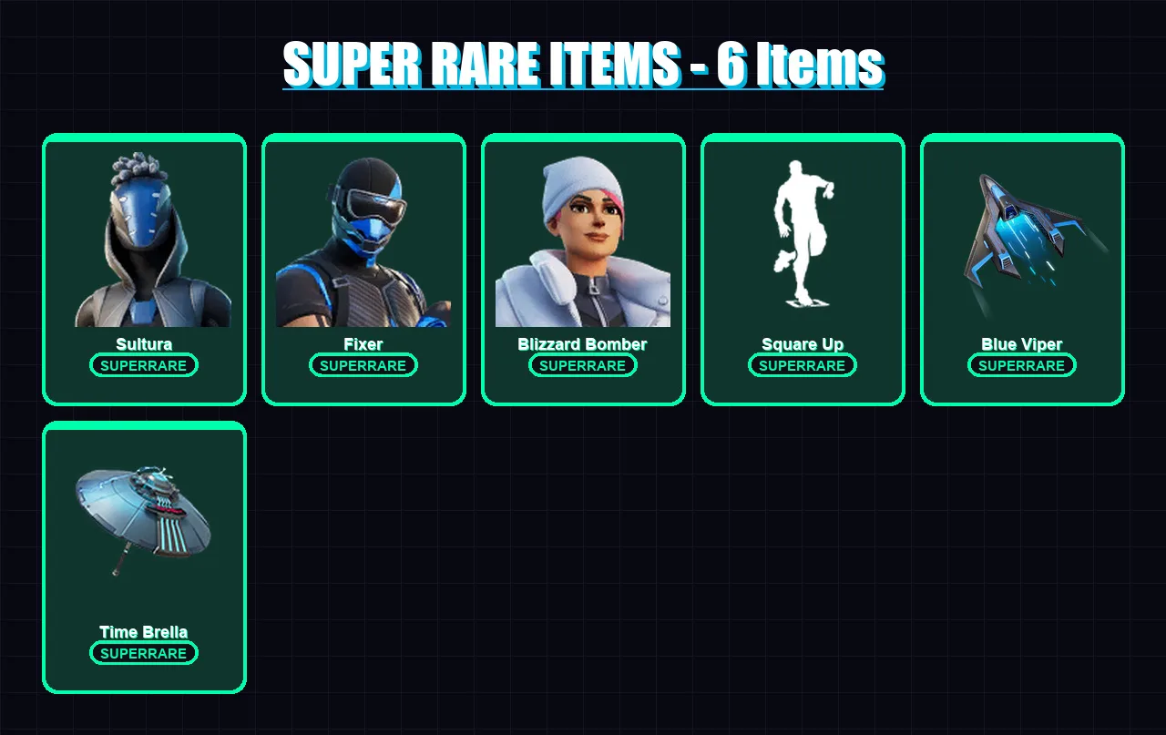 [PS4/PS5/XBOX/PC] | Sultura | Fixer | Blizzard Bomber | Spectra Knight | The Origin | 60 skin | 85 pickaxe | 75 emote | 73 glider | Lv1250 — Fortnite account