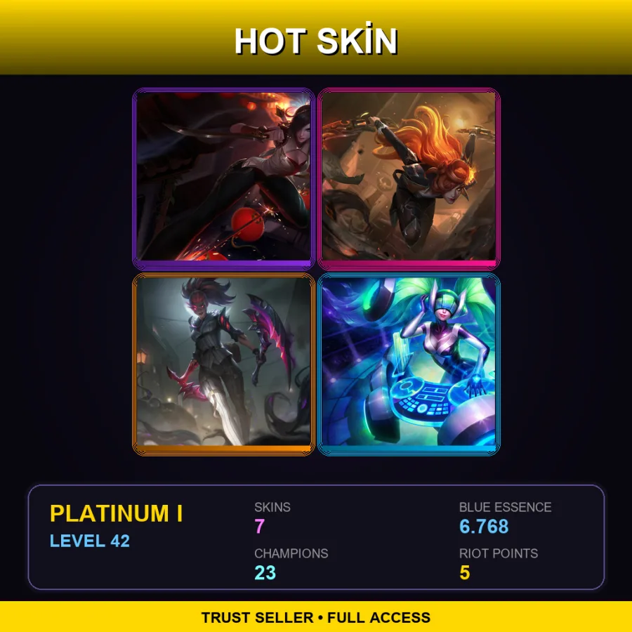 BR | Lv42 | Platinum I | 7 Skin | 23 Champ