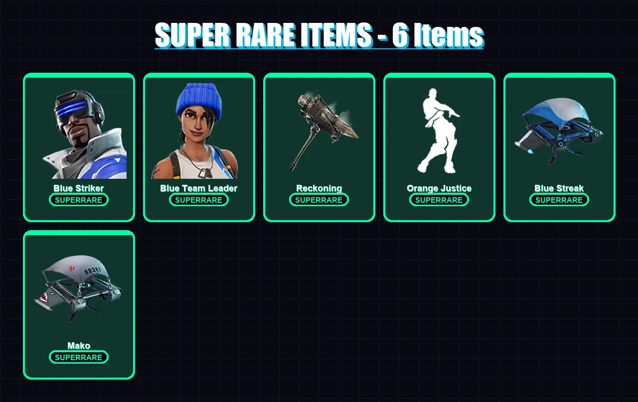 [PS4/PS5/XBOX/PC] | Blue Striker | Blue Team Leader | Carbide | Enforcer | The Visitor | 18 skin | 15 pickaxe | 19 emote | 20 glider | Lv315 — Fortnite account