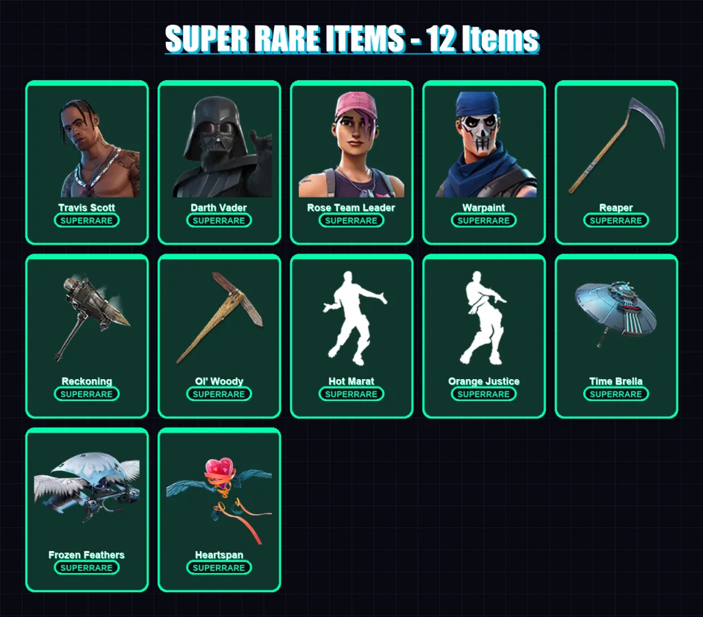 [PC/XBOX] | Travis Scott | Darth Vader | Rose Team Leader | Warpaint | Torin | 208 skin | 254 pickaxe | 185 emote | 223 glider | Lv4332 — Game account