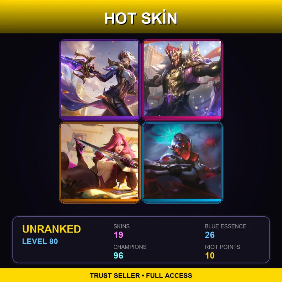 LAN | Lv80 | Unranked | 19 Skin | 96 Champ — Constable Trundle