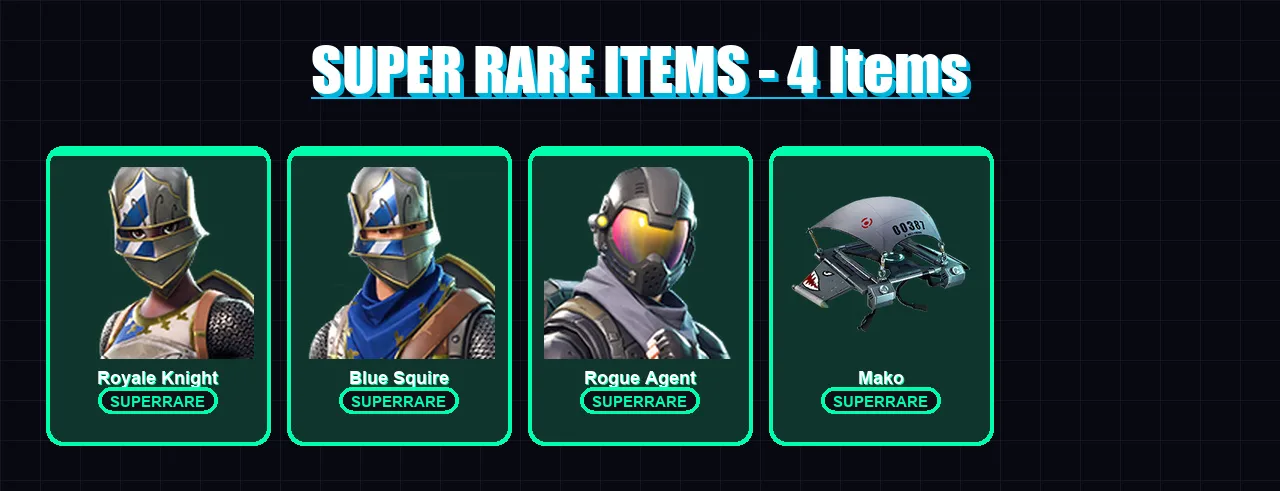 [PC/XBOX/PSN] | Royale Knight | Blue Squire | Rogue Agent | Raz | Joey | 21 skin | 19 pickaxe | 18 emote | 25 glider | Lv298