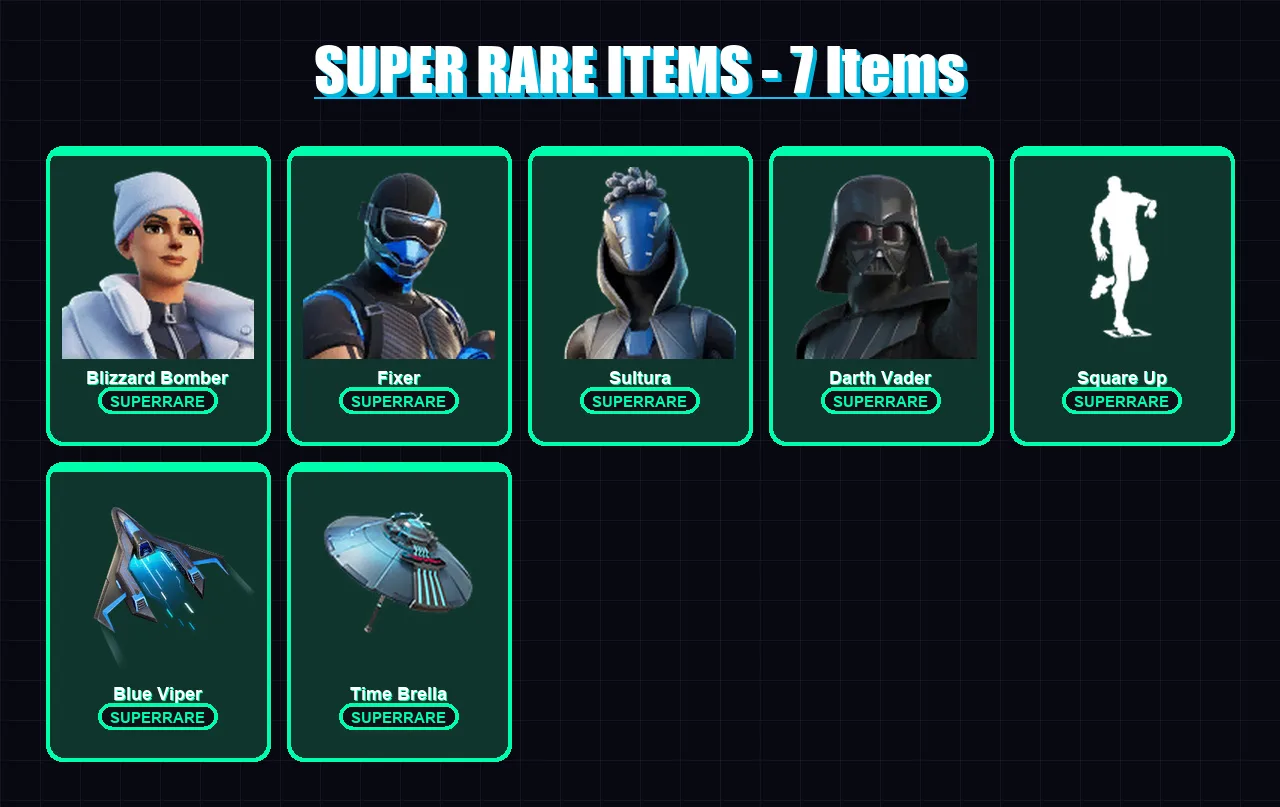 [PC/XBOX] | Blizzard Bomber | Fixer | Sultura | Darth Vader | Predator | 88 skin | 108 pickaxe | 76 emote | 100 glider | Lv1312