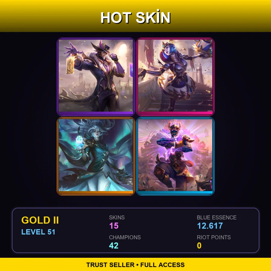 LAS | Lv51 | Gold II | 15 Skin | 42 Champ