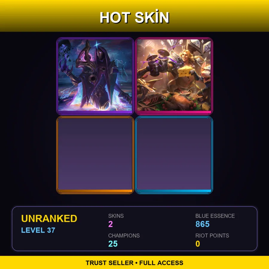 EUW | Lv37 | Unranked | 2 Skin | 25 Champ