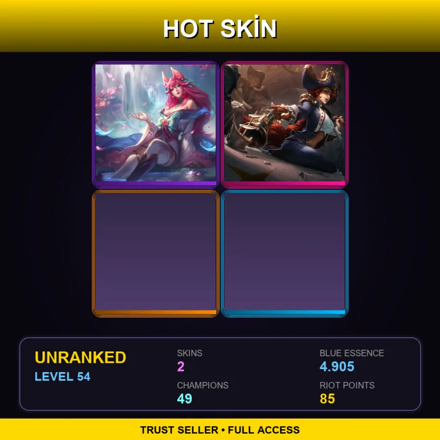 EUW | Lv54 | Unranked | 2 Skin | 49 Champ