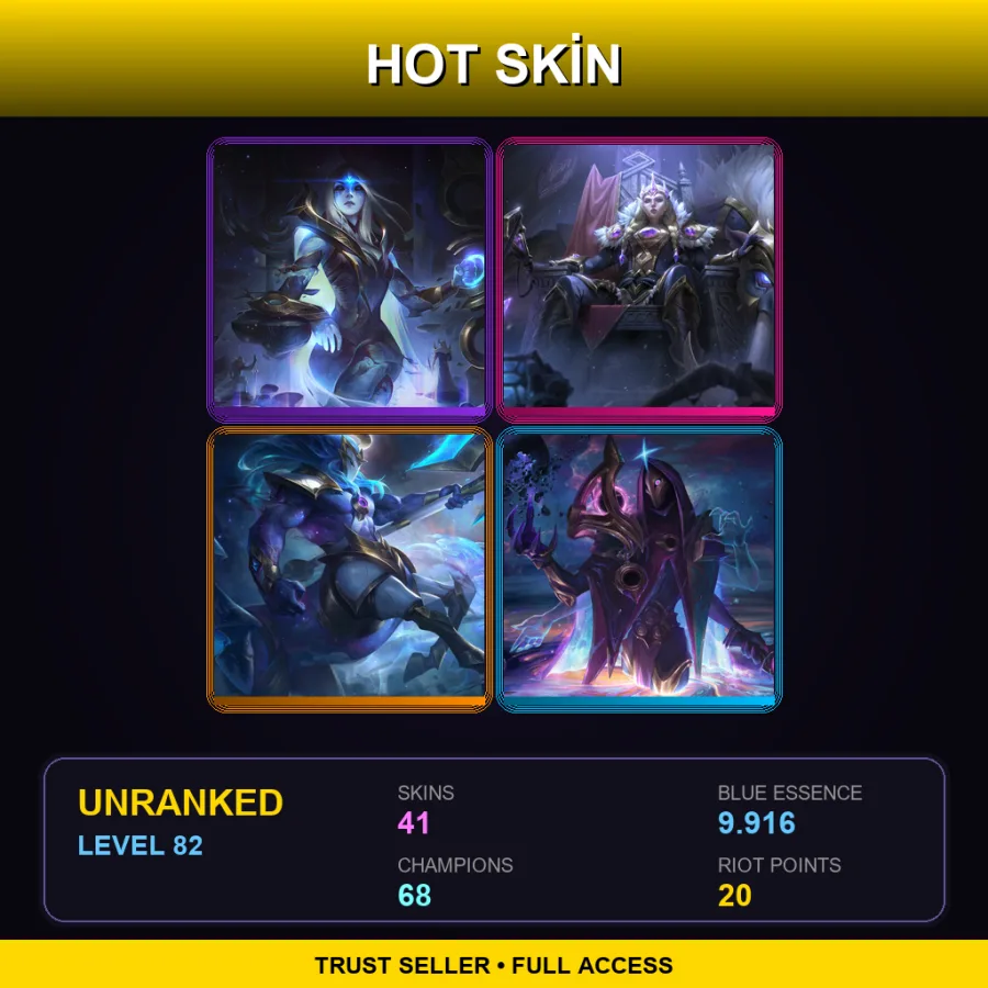 EUNE | Cosmic Queen Ashe | Victorious Sejuani | Cosmic Charger Hecarim | Dark Cosmic Jhin | 41 Skin | 68 Champ | Lv82