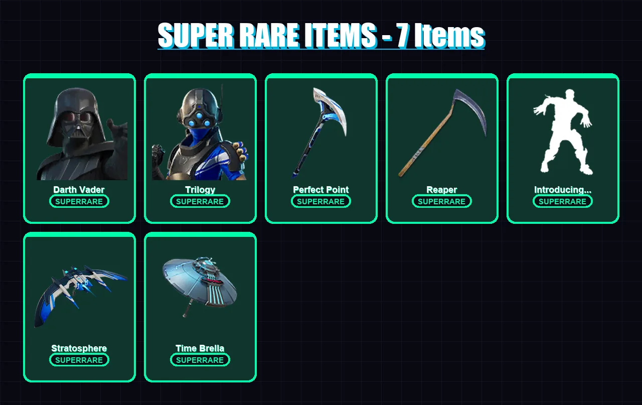 [PC] | Darth Vader | Trilogy | Eternal Knight | Malik | Twyn | 132 skin | 148 pickaxe | 99 emote | 115 glider | Lv2124