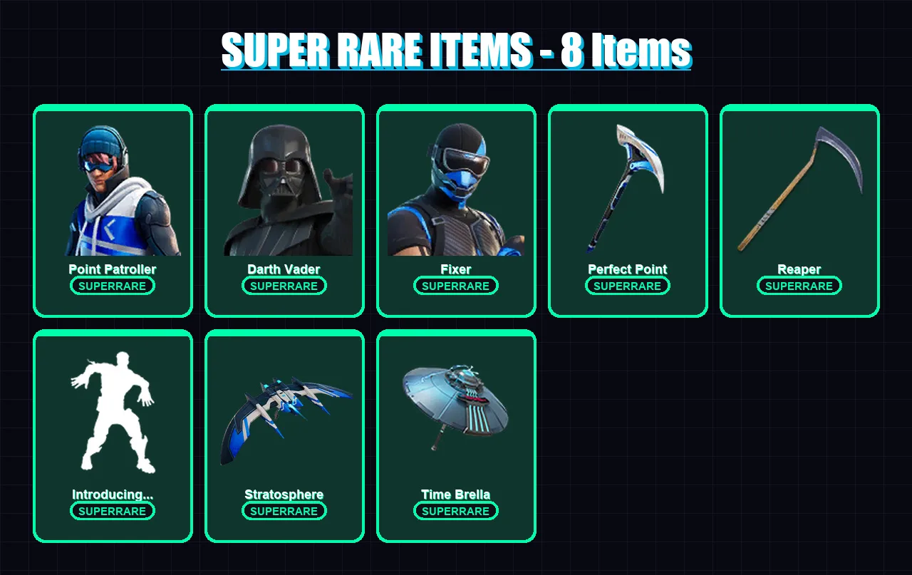 [PS4/PS5/XBOX/PC] | Point Patroller | Darth Vader | Fixer | Midas | Deadpool | 74 skin | 103 pickaxe | 106 emote | 91 glider | Lv1978