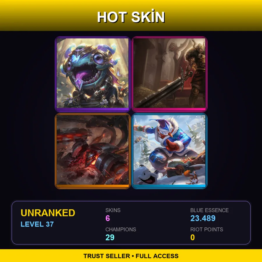 TR | Lv37 | Unranked | 6 Skin | 29 Champ