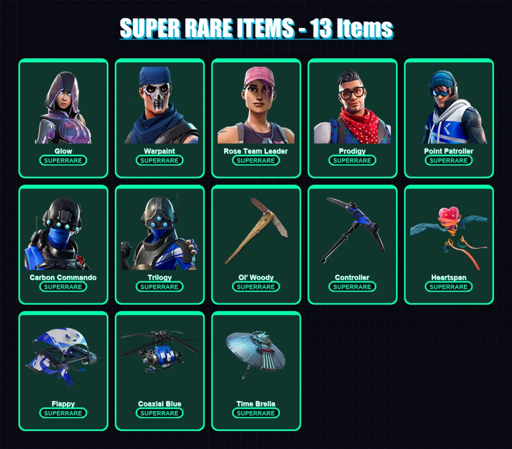 [PC/XBOX/PSN] | Glow | Midas | Lynx | The Ice King | Warpaint | 233 skin | 250 pickaxe | 195 emote | 154 glider | Lv1697
