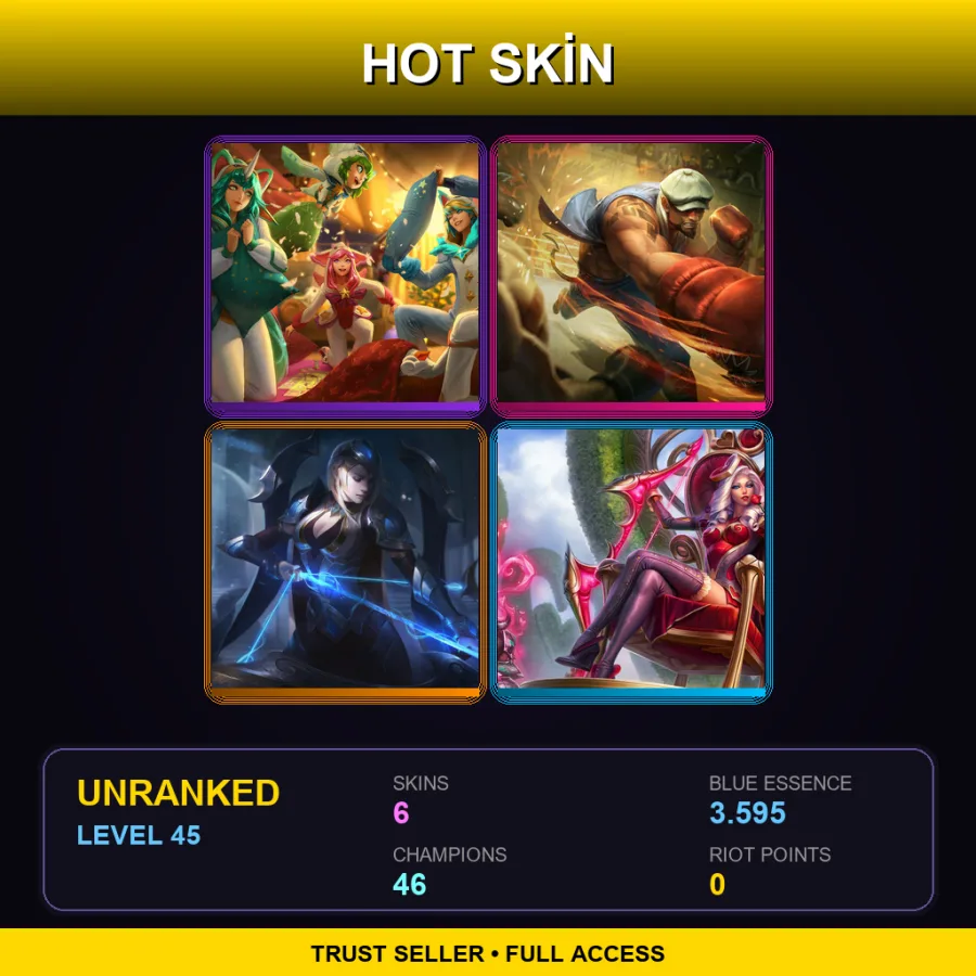 TR | Lv45 | Unranked | 6 Skin | 46 Champ