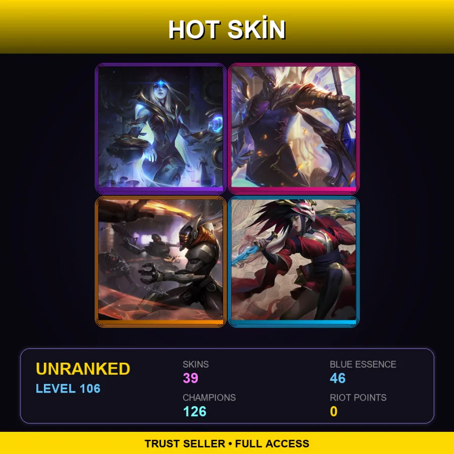 EUNE | Lv106 | Unranked | 39 Skin | 126 Champ — Astronaut Xerath