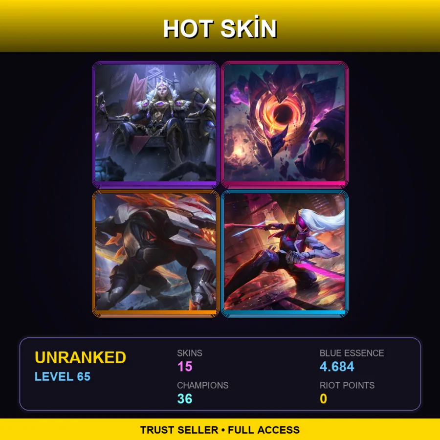 TR | Lv65 | Unranked | 15 Skin | 36 Champ — Odyssey Kayn