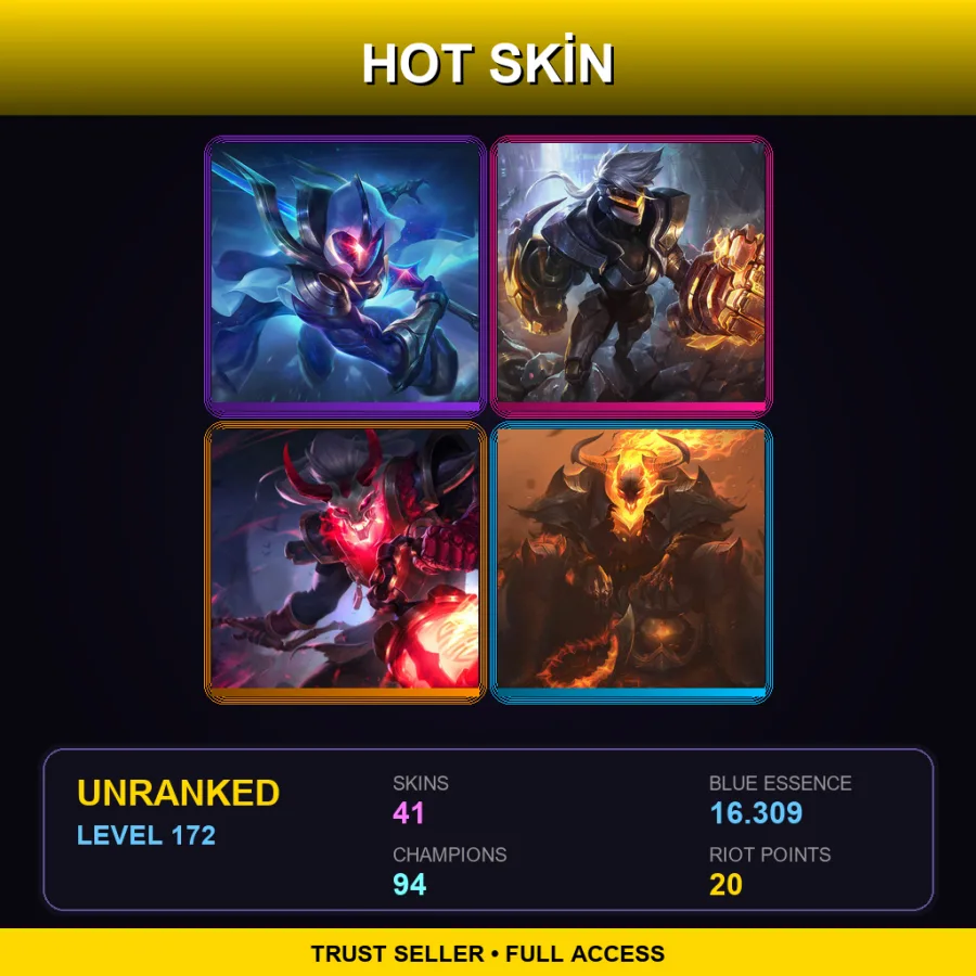 EUNE | Lv172 | Unranked | 41 Skin | 94 Champ