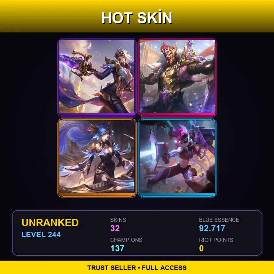 LAN | Lv244 | Unranked | 32 Skin | 137 Champ — Bewitching Neeko